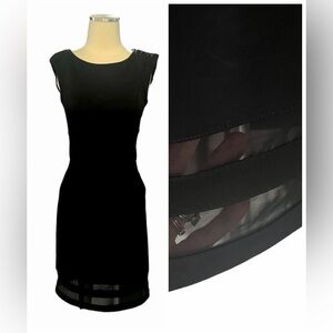 NWT Max & Cleo Black Cap Sleeve Bodycon Cutout Dress Pockets 4